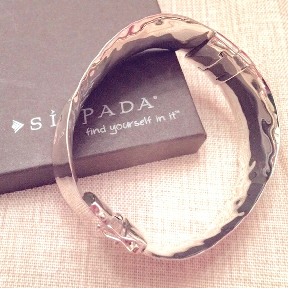 NEW Silpada Vintage Sterling Silver Sommelier Hammered Hinged.Bangle Bracelet - Picture 10 of 11